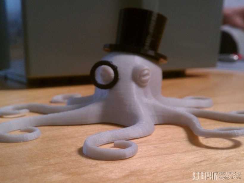 章鱼 玩偶 3D打印模型渲染图