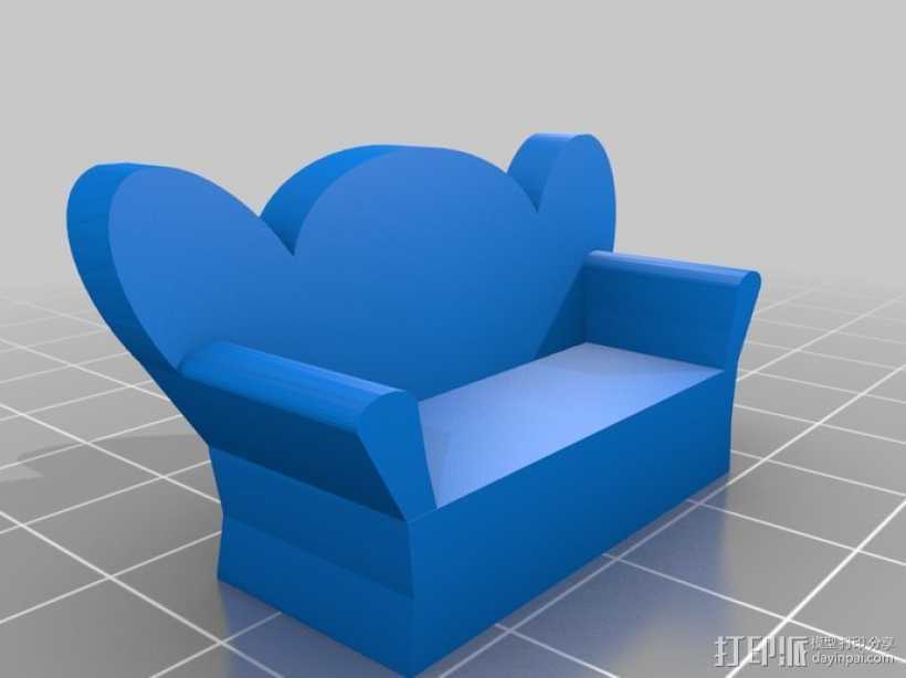  沙发 3D打印模型渲染图