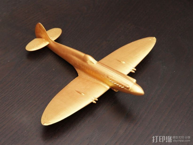 Spitfire Xiv 飞机 3D打印模型渲染图