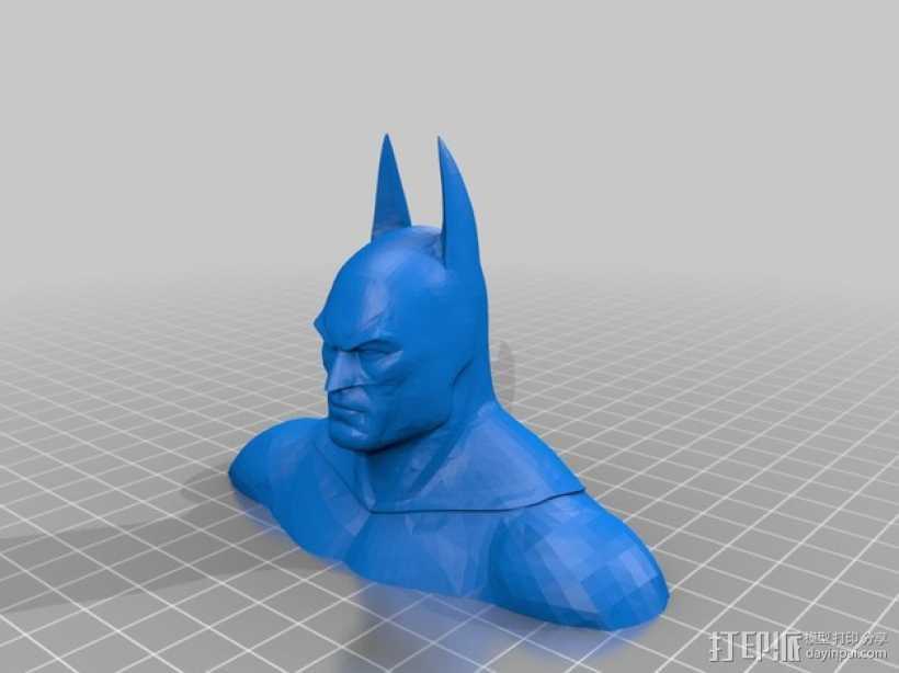 蝙蝠侠 半身像 3D打印模型渲染图
