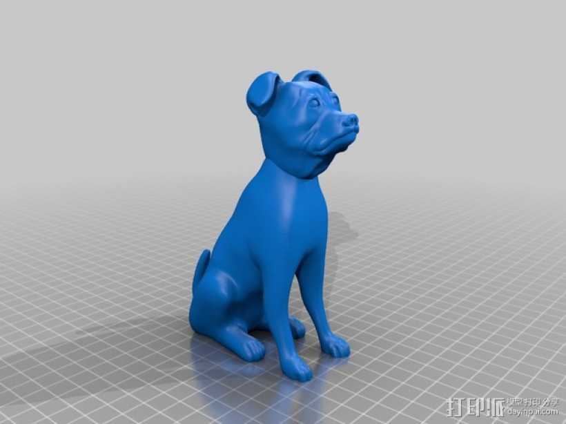 斯塔福狗 3D打印模型渲染图