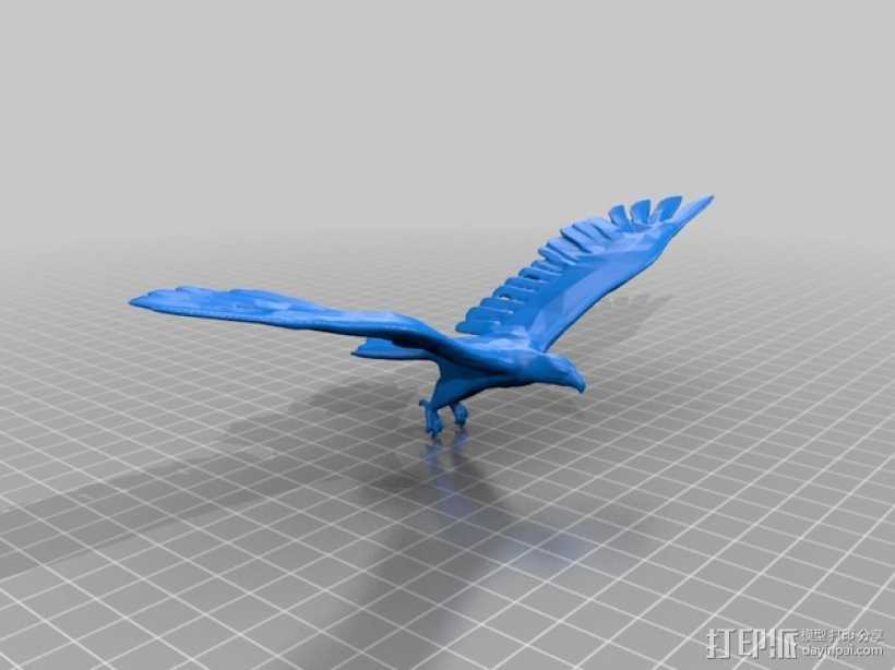 老鹰 3D打印模型渲染图