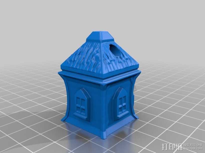 精灵小屋 3D打印模型渲染图