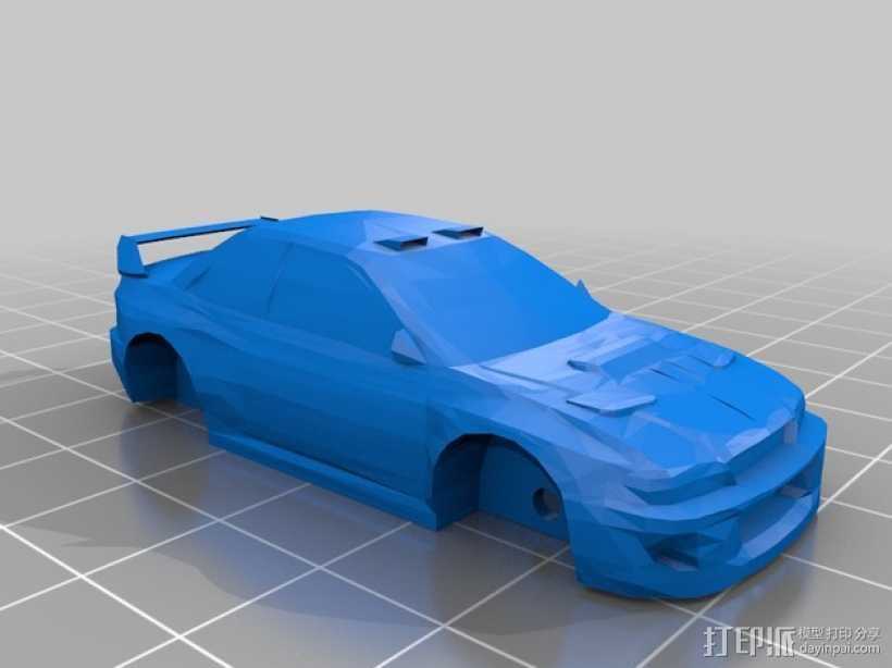 斯巴鲁 翼豹轿车 3D打印模型渲染图