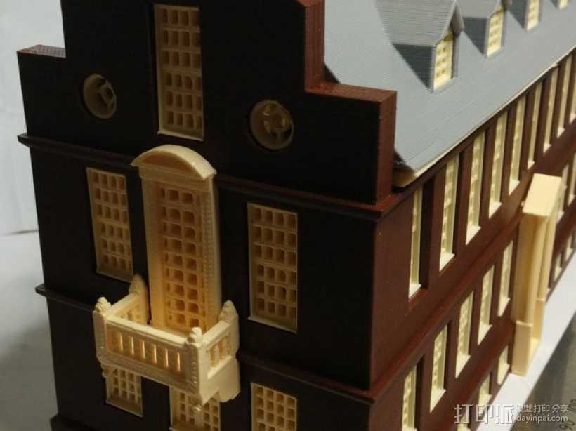 波士顿议会大厦 3D打印模型渲染图