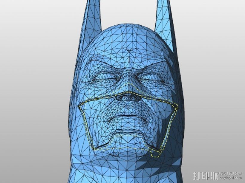 蝙蝠侠 3D打印模型渲染图