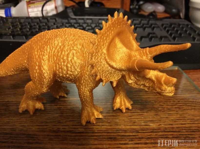 三角恐龙 3D打印模型渲染图