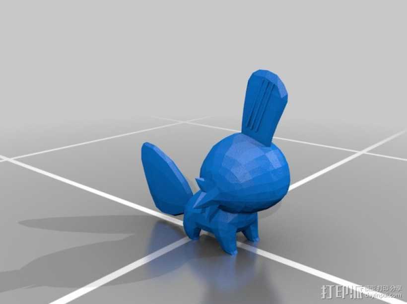 Mudkip水跃鱼 3D打印模型渲染图