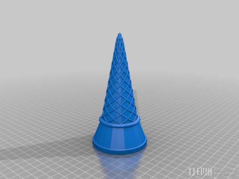 冰淇淋筒 3D打印模型渲染图