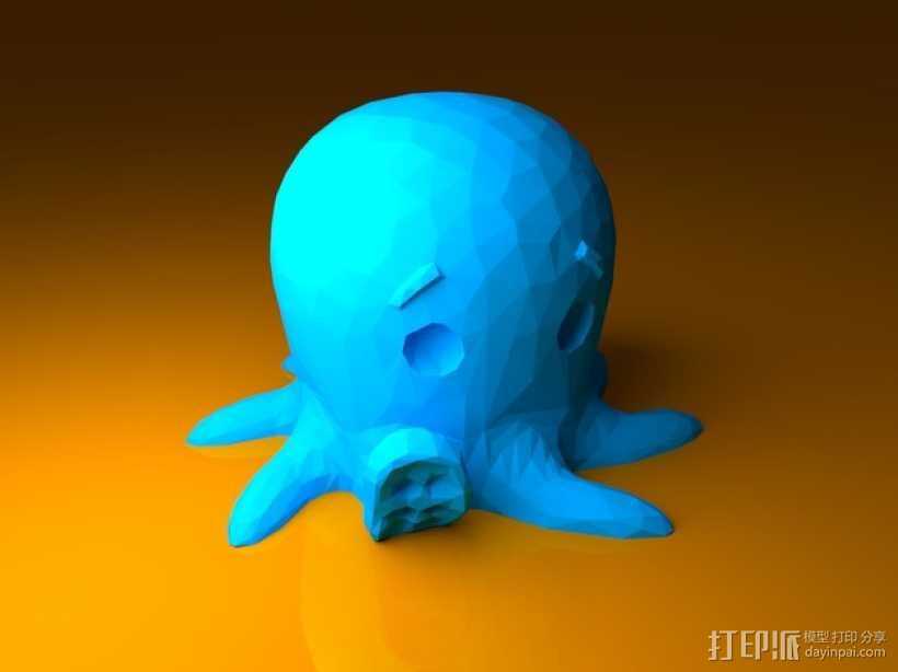 章鱼 3D打印模型渲染图