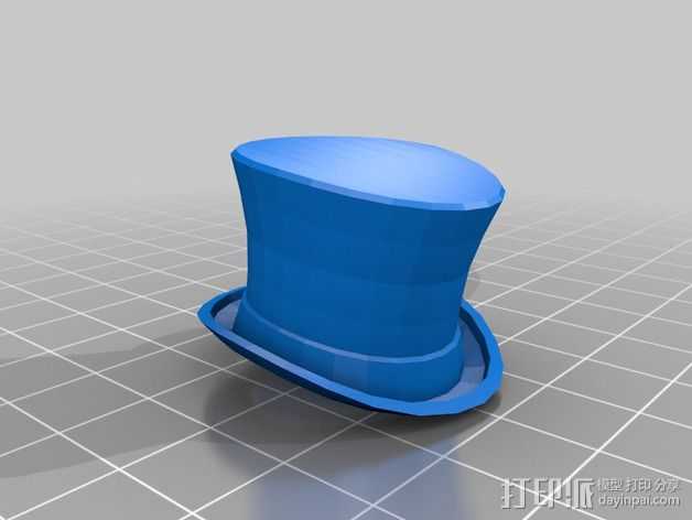 大礼帽 3D打印模型渲染图