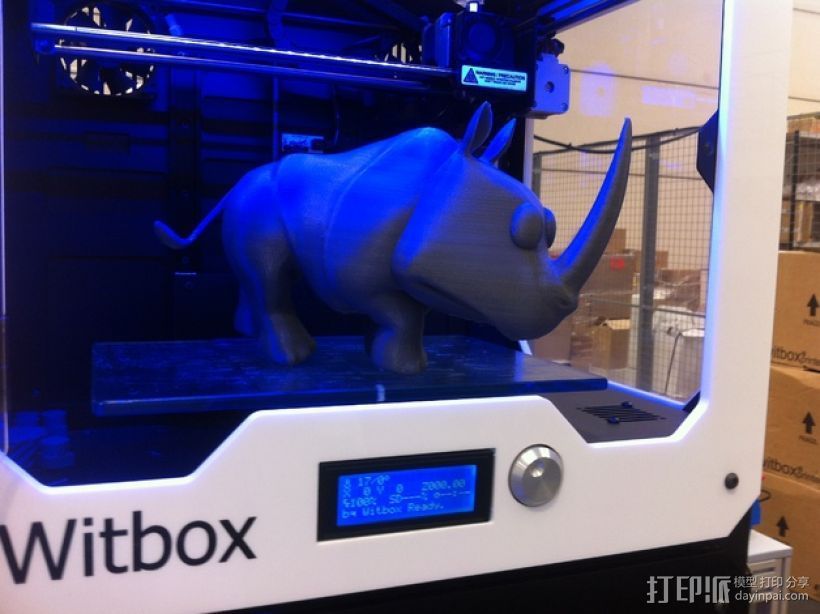 犀牛 3D打印模型渲染图