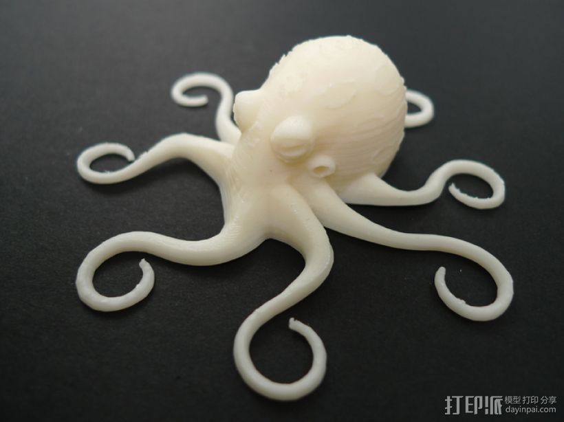 章鱼冰箱贴 3D打印模型渲染图