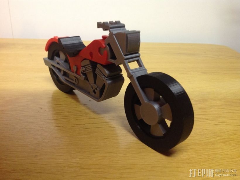 摩托车 3D打印模型渲染图