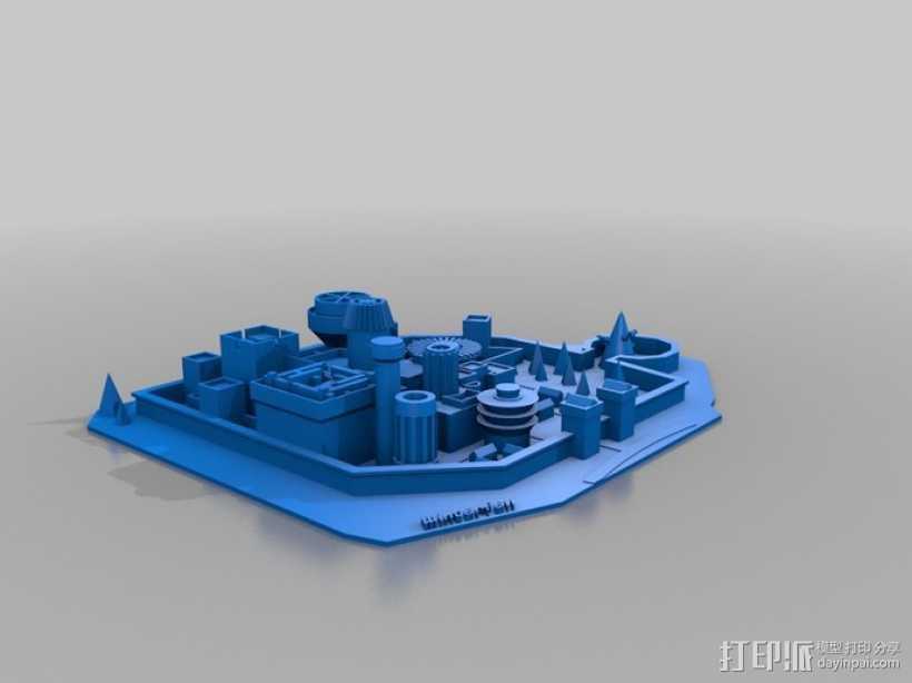 临冬城 建筑模型 3D打印模型渲染图
