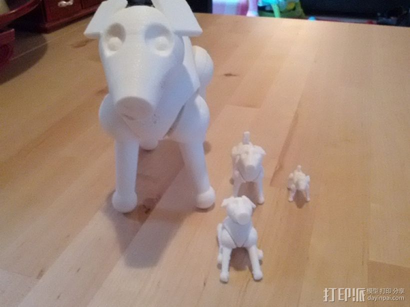 小狗 3D打印模型渲染图