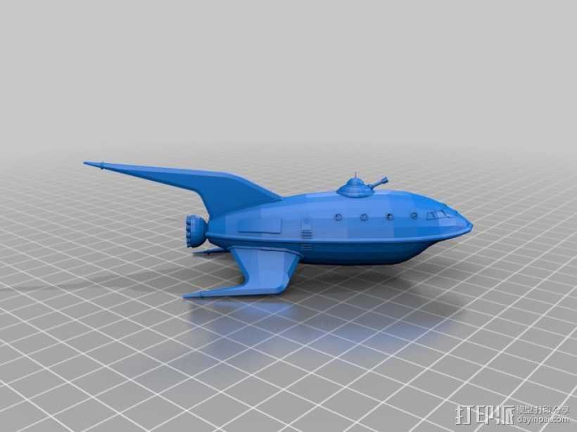 行星快递飞船 3D打印模型渲染图