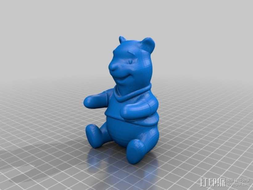 维尼熊大大 3D打印模型渲染图