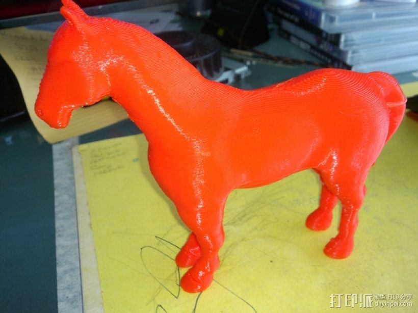 3D马模型 3D打印模型渲染图