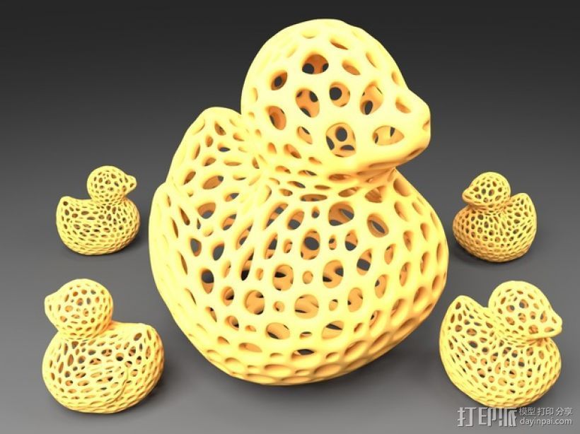 小黄鸭 橡皮鸭 3D打印模型渲染图