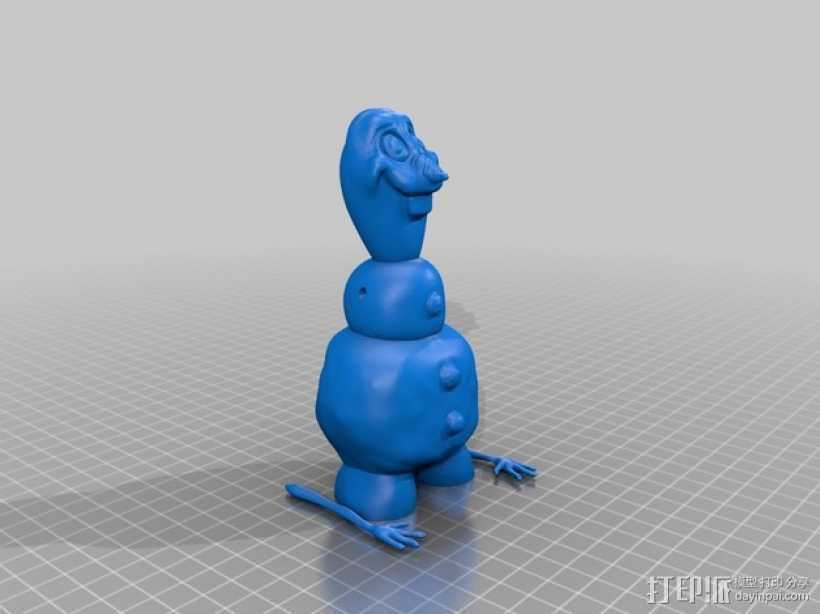 雪宝Olaf 3D打印模型渲染图