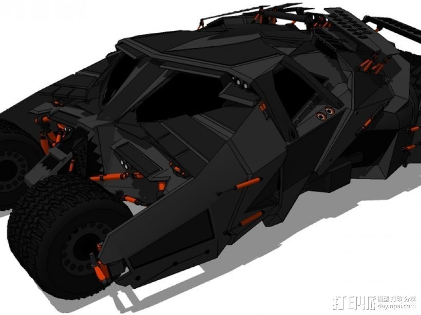 蝙蝠战车 3D打印模型渲染图