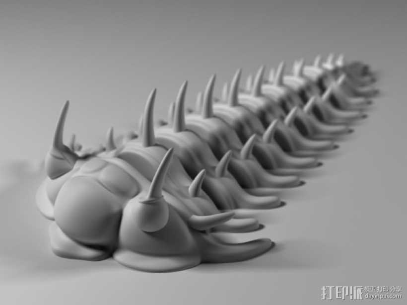 三叶虫 多棘刺虫模型 3D打印模型渲染图