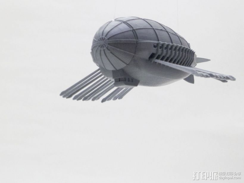 飞艇模型 3D打印模型渲染图