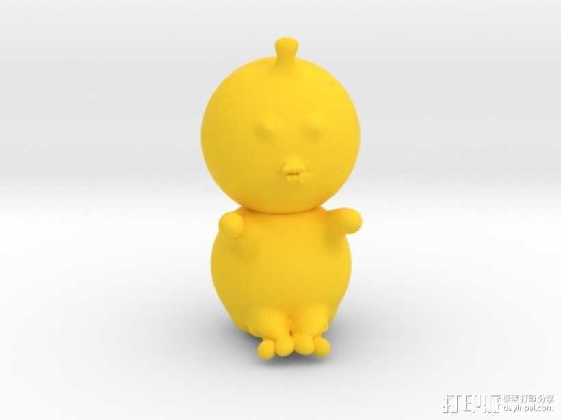 小鸭子 小黄鸭 3D打印模型渲染图