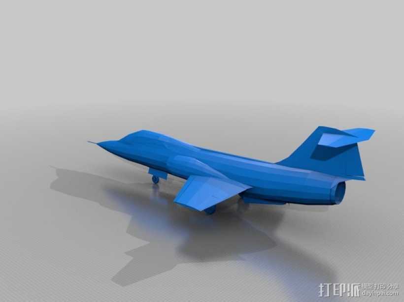 F-104 星式战斗机 3D打印模型渲染图