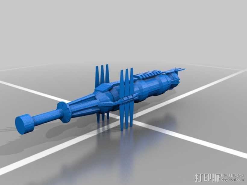 Babylon 5星际船 3D打印模型渲染图