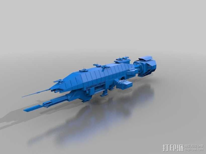 Warlock Class星际飞船  3D打印模型渲染图