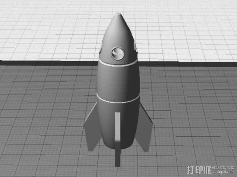 火箭 3D打印模型渲染图