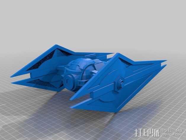 星际之战钛战机 3D打印模型渲染图