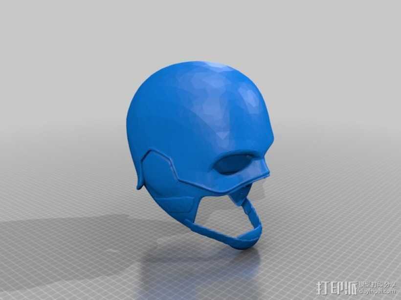 美国队长头盔 3D打印模型渲染图