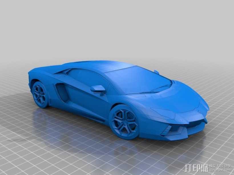 兰博基尼跑车 3D打印模型渲染图