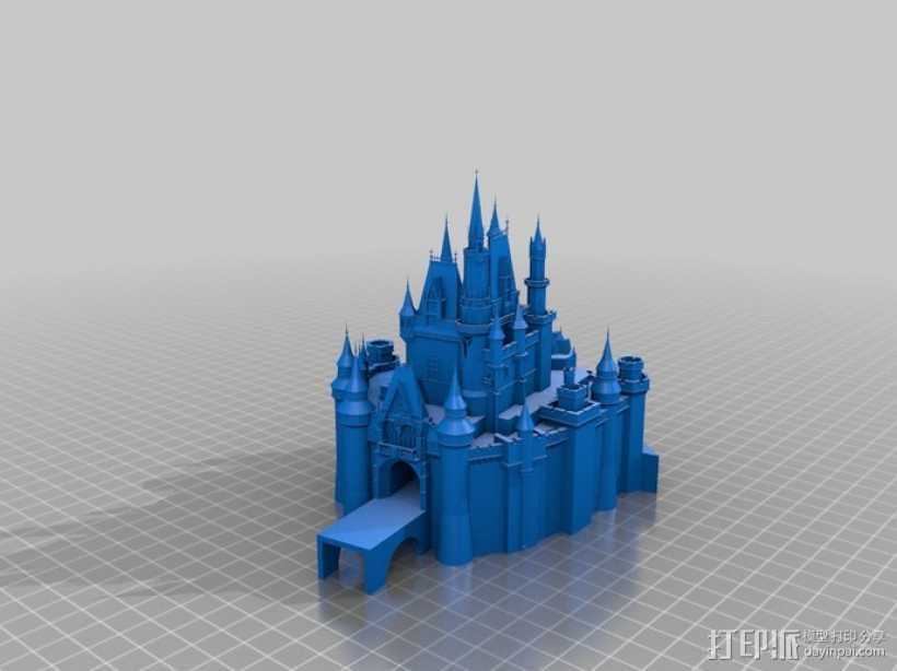 迪士尼城堡 3D打印模型渲染图