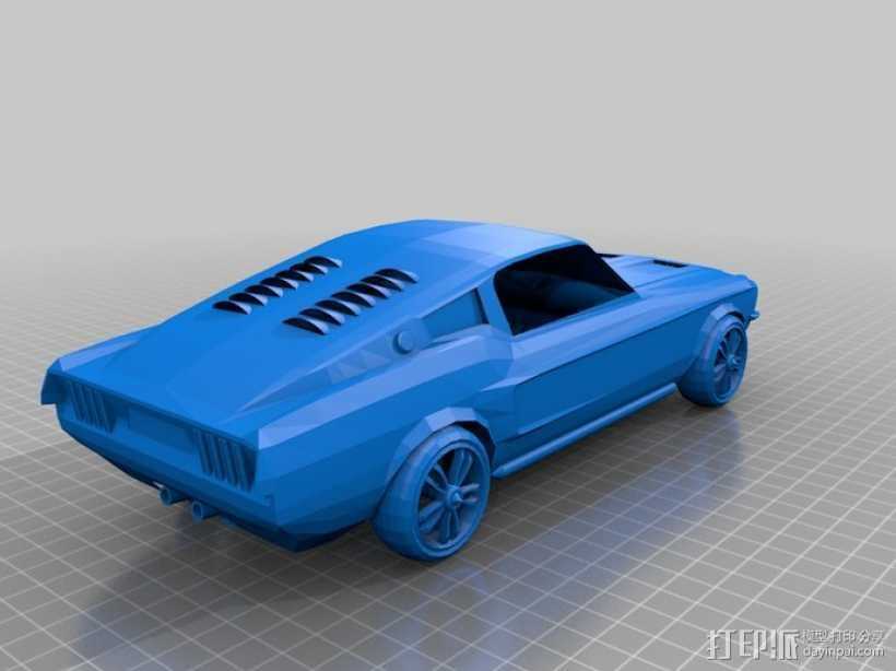 福特Mustang汽车模型 3D打印模型渲染图