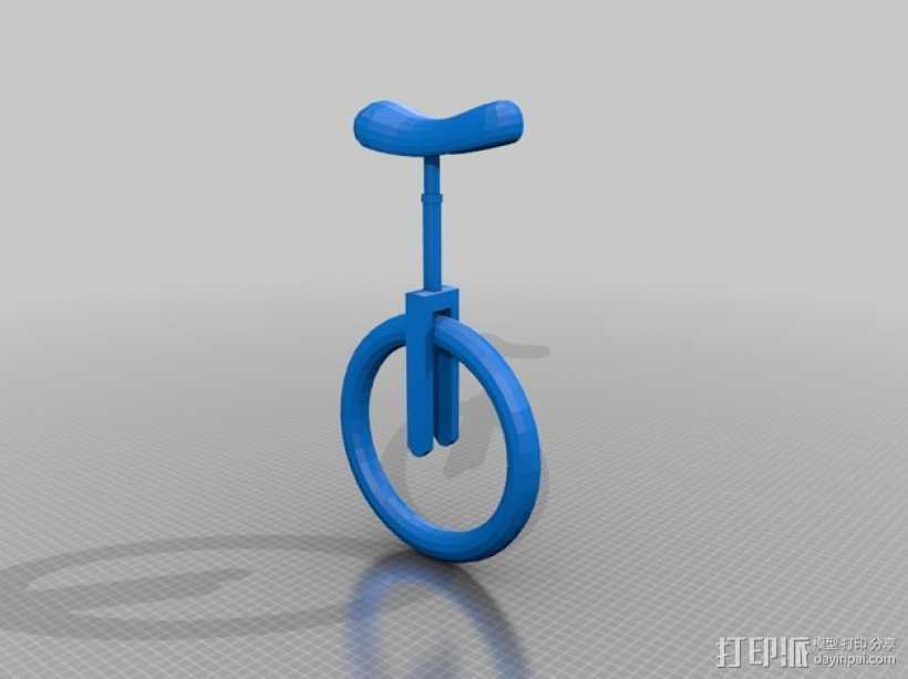 独轮车  3D打印模型渲染图