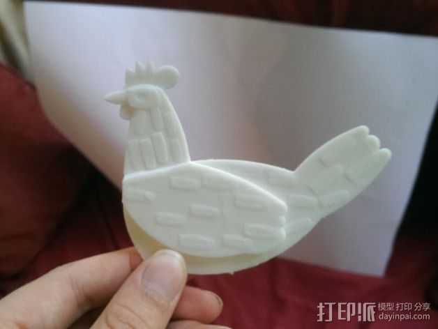 小公鸡 3D打印模型渲染图