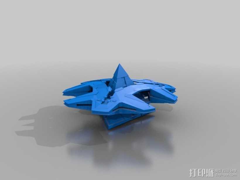Goa'uld Hatak战艇 3D打印模型渲染图