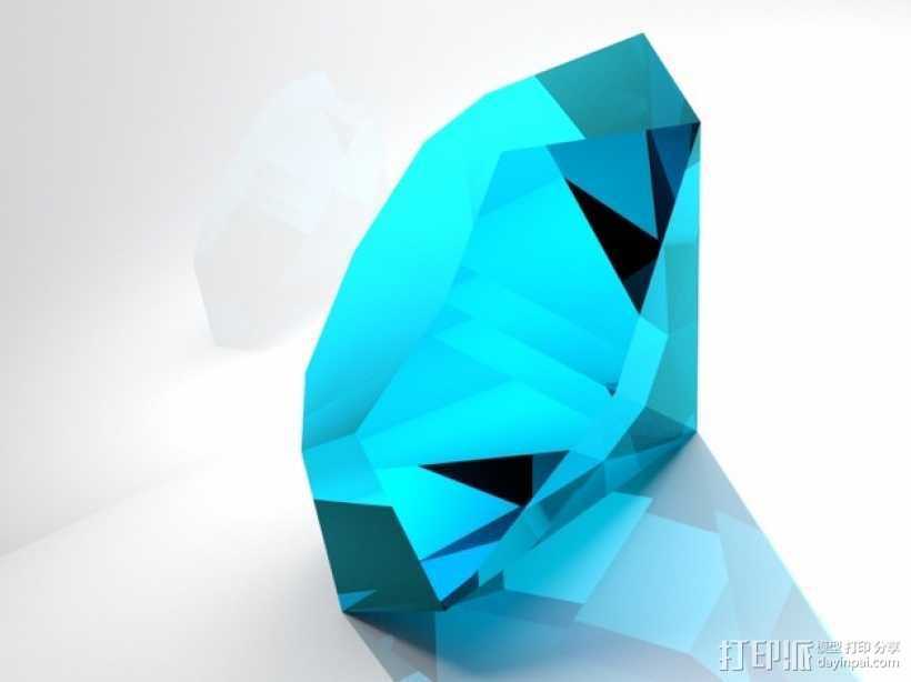 钻石模型 3D打印模型渲染图
