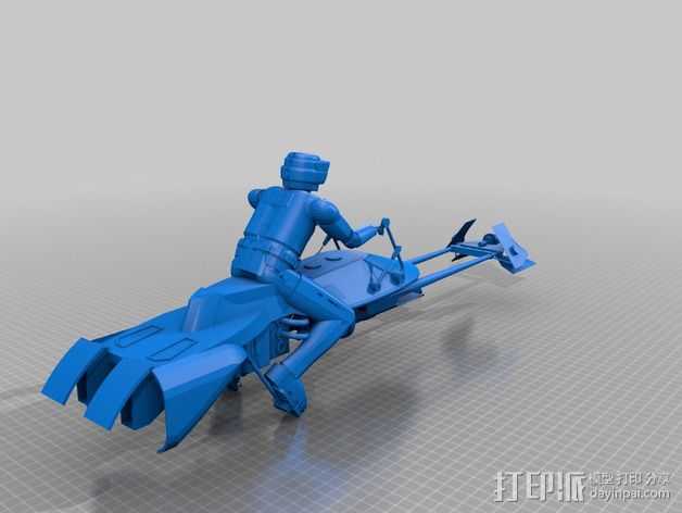 暴风军摩托艇 3D打印模型渲染图