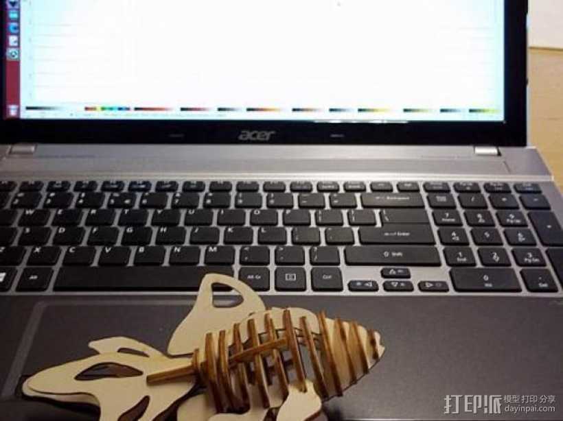金鱼 3D打印模型渲染图