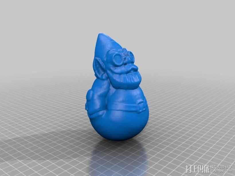 Gnome Weeble小矮人 3D打印模型渲染图