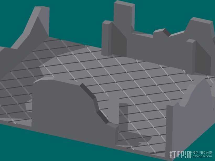 废墟模型 3D打印模型渲染图