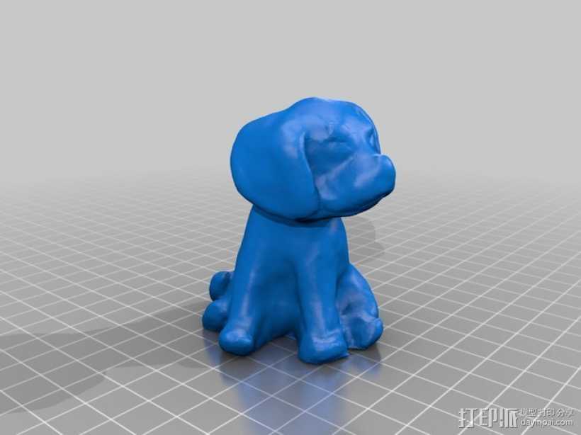 小狗模型 3D打印模型渲染图