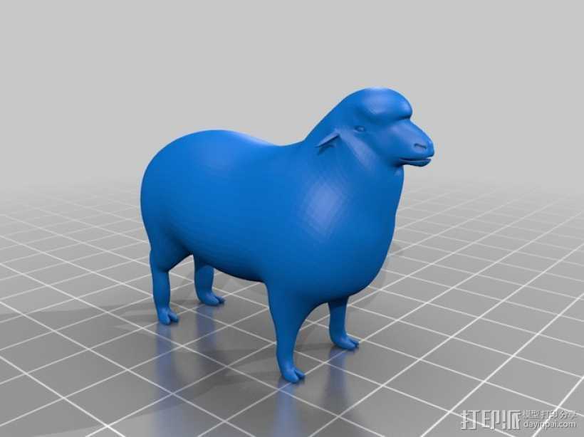 绵羊模型 3D打印模型渲染图