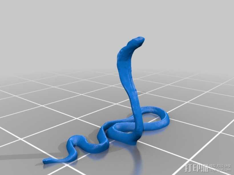 眼镜王蛇 3D打印模型渲染图