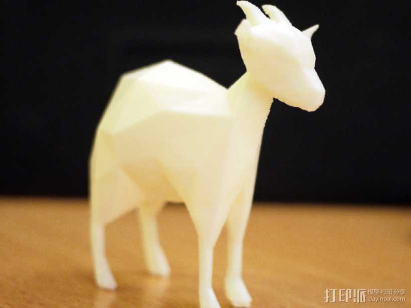 山羊 3D打印模型渲染图
